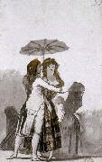 Francisco de goya y Lucientes Couple with Parasol on the Paseo painting